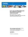 U.S. Laws and Regulations for Renewable Energy Grid ...