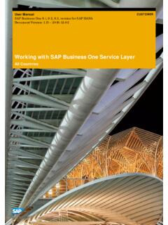 Working with SAP Business One Service Layer