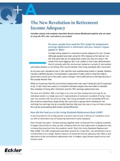 The New Revolution in Retirement Income Adequacy