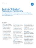 Centricity ShiftSelect Features and Functionality