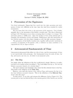 1 Precession of the Equinoxes - homepage.physics.uiowa.edu