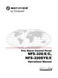 Fire Alarm Control Panel NFS-320/E/C, NFS-320SYS/E