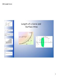 Length of a Curve and Surface Area - University of Utah