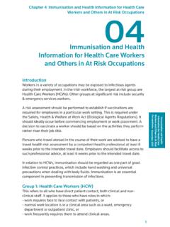 Chapter 4 Immunisation and Health Information for Health ...
