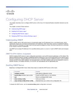 Configuring DHCP Server - Cisco