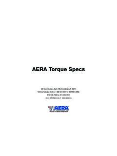 AERA Torque Specs