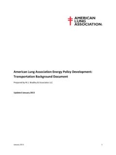 American Lung Association Energy Policy Development ...