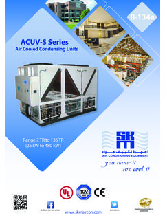 Air Cooled Condensing Units - S.K.M Air Con
