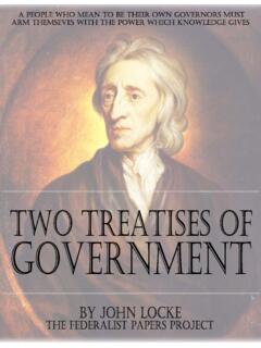 TWO TREATISES OF GOVERNMENT - The Federalist Papers