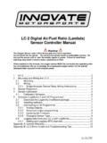LC-2 Digital Air/Fuel Ratio (Lambda) Sensor Controller Manual