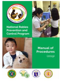 National Rabies Prevention and ... - Secretary of Health