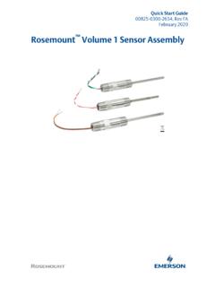 Rosemount Volume 1 Sensor Assembly - Emerson