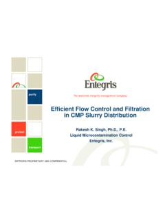 Efficient Flow Control and Filtration in CMP Slurry ...