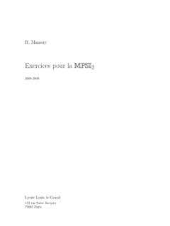 Exercices pour la MPSI - Free
