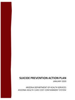 SUICIDE PREVENTION ACTION PLAN - Arizona Department …