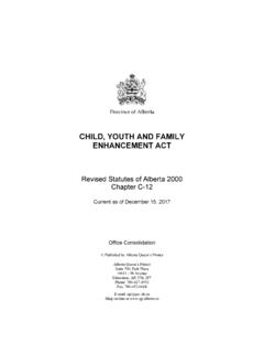 CHILD, YOUTH AND FAMILY ENHANCEMENT ACT - Alberta