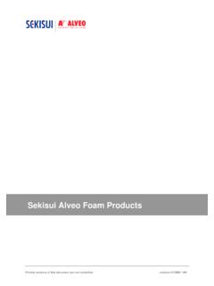Sekisui Alveo Foam Products - profilove-tesneni.cz