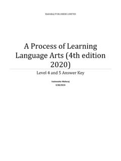 A Process of Learning Language Arts (4th edition 2020)