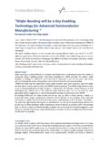 Wafer Bonding will be a Key Enabling Technology …