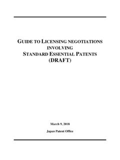 GUIDE TO LICENSING NEGOTIATIONS INVOLVING STANDARD ...
