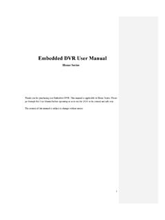 Embedded DVR User Manual - doss.com.au