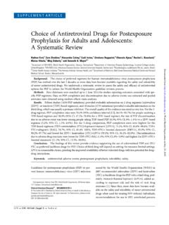 Choice of Antiretroviral Drugs for Postexposure ...