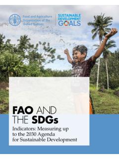 FAO AND THE SDGs