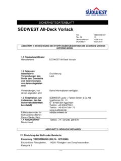S&#220;DWEST All-Deck Vorlack - suedwest.de