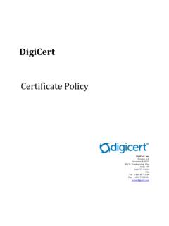 DigiCert Certificate Policy version 5