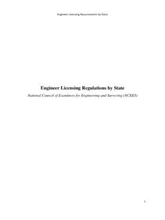 Engineer Licensing Regulations by State