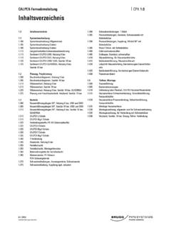 CALPEX-Fernw&#228;rmeleitung CPX 1.0 Inhaltsverzeichnis