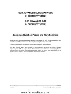 AS/A Level Chemistry (A) specimen question papers …