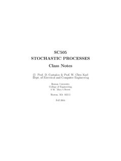SC505 STOCHASTIC PROCESSES Class Notes - mit.edu