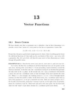 Vector Functions - Whitman College