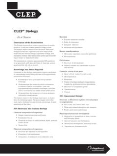 CLEP Biology - Modern States