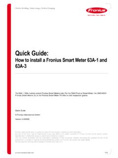 Quick guide - How to install a Fronius Smart Meter