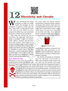 Electricity and Circuits W - NCERT