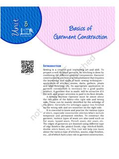 Basics of Garment Construction - NCERT