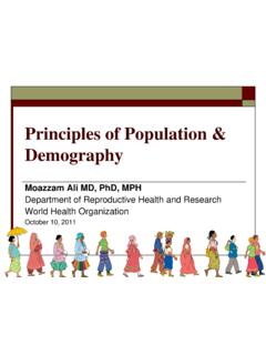 Principles of Population and Demography