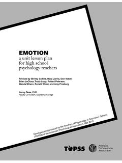 Emotion a unit lesson plan for high school psychology teachers