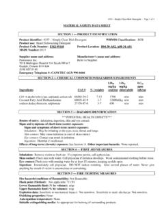 MATERIAL SAFETY DATA SHEET SECTION 1 — PRODUCT ...