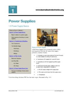 Power Supplies - Learn About Electronics