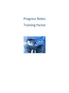 Progress Note training packet - Greater New Beginnings