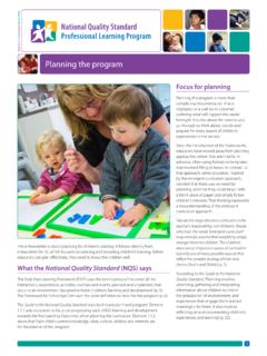 Planning the program - Early Childhood Australia