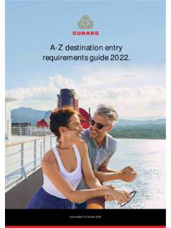 A-Z destination entry requirements guide December 2021 ...