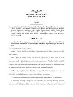 Local Law 97 of 2019 - New York City