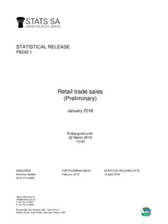 Retail trade sales (Preliminary) - statssa.gov.za