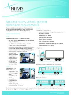 National heavy vehicle general dimension requirements