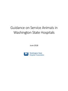 Guidance on Service Animals in Washington State Hospitals