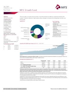 Fact Sheet MFS Growth Fund